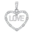 thumbnail image 1 of 10K White Gold Round Diamond Heart Frame Love Fancy Pendant 0.90" Charm 1/6 CT., 1 of 6