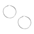 thumbnail image 1 of JewelStop 10k White Gold Shiny Tubular Hoop Earrings - 1.5x30mm, 1.2gr., 1 of 4