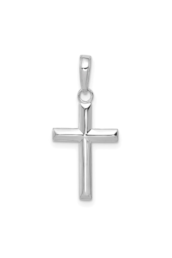 10K White Gold Small Cross Pendant 10M1322W