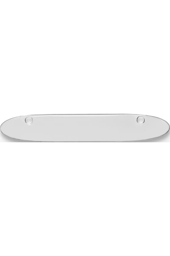 10K White Gold Small Oblong Blank Bar (Width 25) (Length 5) - Jbsp