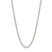 10K White Gold Solid Miami Cuban Curb Link Necklace Chains 1MM - 1.5MM, 16" - 24", Gold Chain for Men & Women, 100% Real 10K Gold, Next Level Jewelry