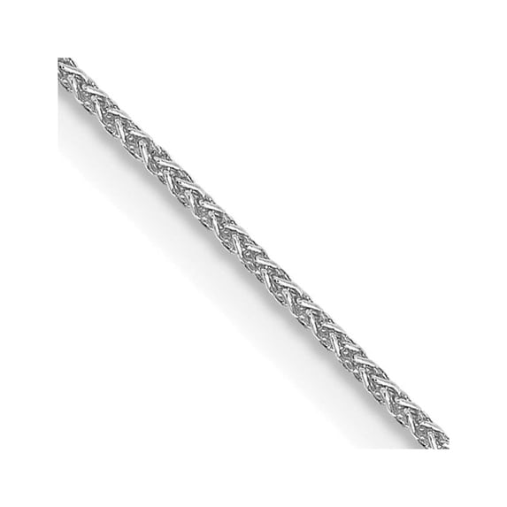10K White Gold Spiga Wheat Chain Styles Necklace WG .85 mm 20 inch 0.85