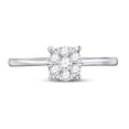 thumbnail image 1 of 10K White Gold Womens Round Diamond Flower Cluster Ring 1/4 Cttw, Womens Size: 5-10, 1 of 4