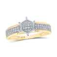 thumbnail image 1 of 10K YELLOW GOLD ROUND DIAMOND CLUSTER RING 1/6 CTTW, 1 of 1