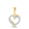 thumbnail image 1 of 10K YELLOW GOLD ROUND DIAMOND HEART NICOLES DREAM COLLECTION PENDANT 1/12 CTTW, 1 of 1