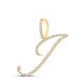 thumbnail image 1 of 10K YELLOW GOLD ROUND DIAMOND J INITIAL LETTER PENDANT 1/3 CTTW, 1 of 2