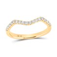 thumbnail image 1 of 10K YELLOW GOLD ROUND DIAMOND WEDDING CURVED ENHANCER BAND 1/5 CTTW, 1 of 1