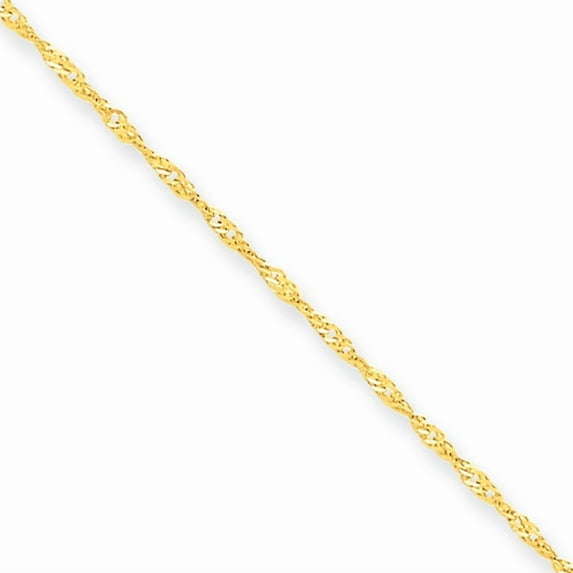 10K Yellow Gold 1.10mm Singapore Chain