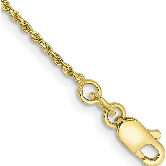 10K Yellow Gold 1.15mm D/C Machine Made Rope Chain (7 X 1.15) In India 10k010-7