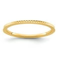 thumbnail image 1 of 10K Yellow Gold 1.2mm Criss-Cross Pattern Stackable Band Size 7.5, 1 of 6