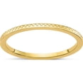 thumbnail image 1 of 10K Yellow Gold 1.2mm Criss-Cross Pattern Stackable Band (Size 9) Made In United States 1stk20-120y-9, 1 of 5