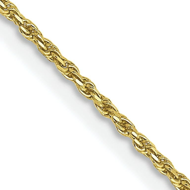 10k Yellow Gold 20 10k Gold Rope Chain 14k Solid Yellow Gold