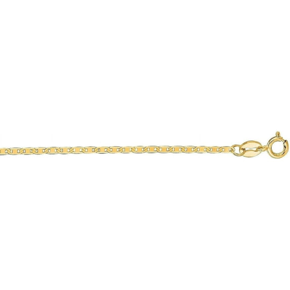 10K Yellow Gold 1.2mm Mariner Chain with Spring Ring