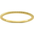 thumbnail image 1 of 10K Yellow Gold 1.2mm Twisted Wire Pattern Stackable Band (Size 7.5) Made In United States 1stk22-120y-7.5, 1 of 6
