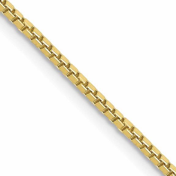 10K Yellow Gold 1.3mm Box Chain (16 X 1.3) Made In Peru 10bx125-16