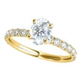 thumbnail image 1 of 10K Yellow Gold 1.55 Carat Natural Diamond Moissanite Engagement Rings For Womens In Ring Size 7, 1 of 8