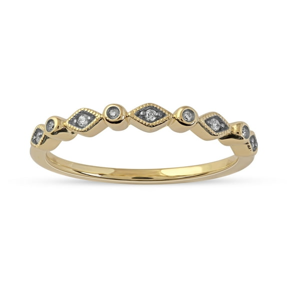 10K Yellow Gold 1/5Ct TDW Diamond Fashion Ring - Size 6.5