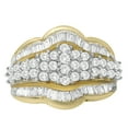 thumbnail image 1 of 10K Yellow Gold 1.5ct. TDW Round And Buguette Cut Diamond Ring(J-K,I1-I2), 1 of 1