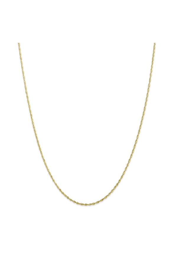 10K Yellow Gold 1.5mm Diamond Cut Extra-Lite Rope Chain 30 Inch