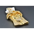 thumbnail image 1 of 10K Yellow Gold 1.60 Inch Diamond Mini Jesus Face Piece Heavy Pendant 1.93 CT, 1 of 9