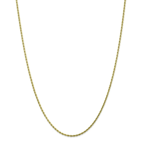 10K Yellow Gold 1.75mm Diamond-Cut Rope Chain Necklace Size 26