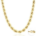 thumbnail image 1 of 10K Yellow Gold 1.8mm-9mm Hollow Rope Chain Necklace 16"-30", 1 of 38
