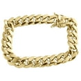 thumbnail image 1 of 10K Yellow Gold 10.75mm Super Solid Miami Cuban Link Bracelet Box Clasp 8 Inch, 1 of 3