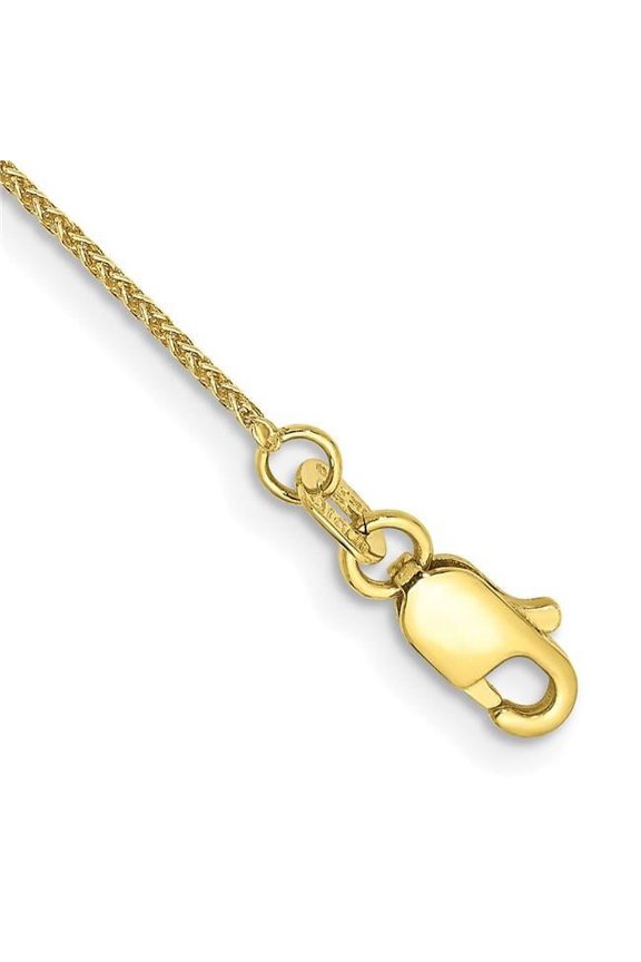 10K Yellow Gold 10 in. 0.85 mm Spiga Chain Anklet