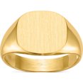 thumbnail image 1 of 10K Yellow Gold 10Ky 12.0X13.5Mm Open Back Men's Signet Ringsize 10 (Width 4 To 12.5) - Jbsp, 1 of 5