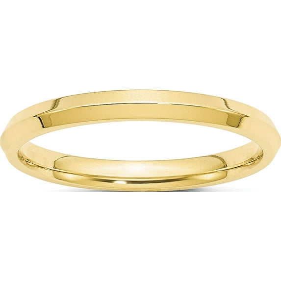 10K Yellow Gold 10Ky 2.5mm Knife Edge Comfort Fit Band Size 10 Made In United States 1kec025-10