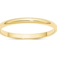 thumbnail image 1 of 10K Yellow Gold 10Ky 2mm Ltw Half Round Band Size 7.5 Made In United States 1hrl020-7.5, 1 of 6