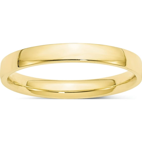 10K Yellow Gold 10Ky 3mm Ltw Comfort Fit Band Size 12 Made In United States 1cfl030-12