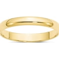 thumbnail image 1 of 10K Yellow Gold 10Ky 3mm Ltw Half Round Band Size 8 Made In United States 1hrl030-8, 1 of 5