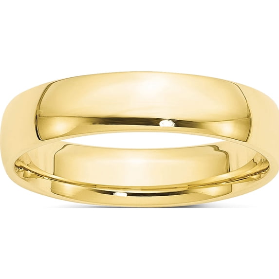 10K Yellow Gold 10Ky 5mm Ltw Comfort Fit Band Size 12 Made In United States 1cfl050-12