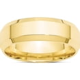 thumbnail image 1 of 10K Yellow Gold 10Ky 7mm Bevel Edge Comfort Fit Band Size 7.5 Made In United States 1bec070-7.5, 1 of 5