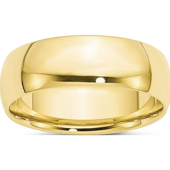 10K Yellow Gold 10Ky 7mm Ltw Comfort Fit Band Size 5.5 Made In United States 1cfl070-5.5