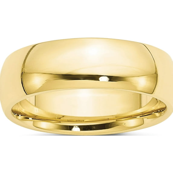 10K Yellow Gold 10Ky 7mm Standard Comfort Fit Band Size 8 Made In United States 1cf070-8
