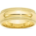 thumbnail image 1 of 10K Yellow Gold 10Ky 8mm Double Milgrain Comfort Fit Band Size 9 Made In United States 1dmc080-9, 1 of 5