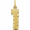 thumbnail image 1 of 10K Yellow Gold 10Ky Casted Medium Diamond-Cut Number 1 Charm (22 X 5) Made In United States -Jewelry By Sweet Pea, 1 of 6