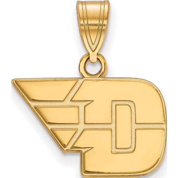 10K Yellow Gold 10Ky Logoart University Of Dayton Small Pendant (17 X 17) Made In United States 1y002ud