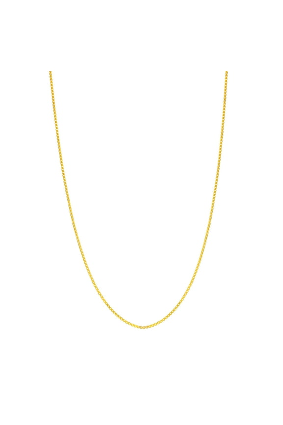 10K Yellow Gold 16" 0.73mm Box Chain Necklace w/ Lobster Lock - Women