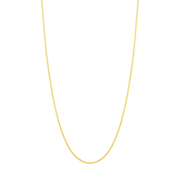 10K Yellow Gold 18" 0.66mm Box Chain Necklace w/ Lobster Lock - Women