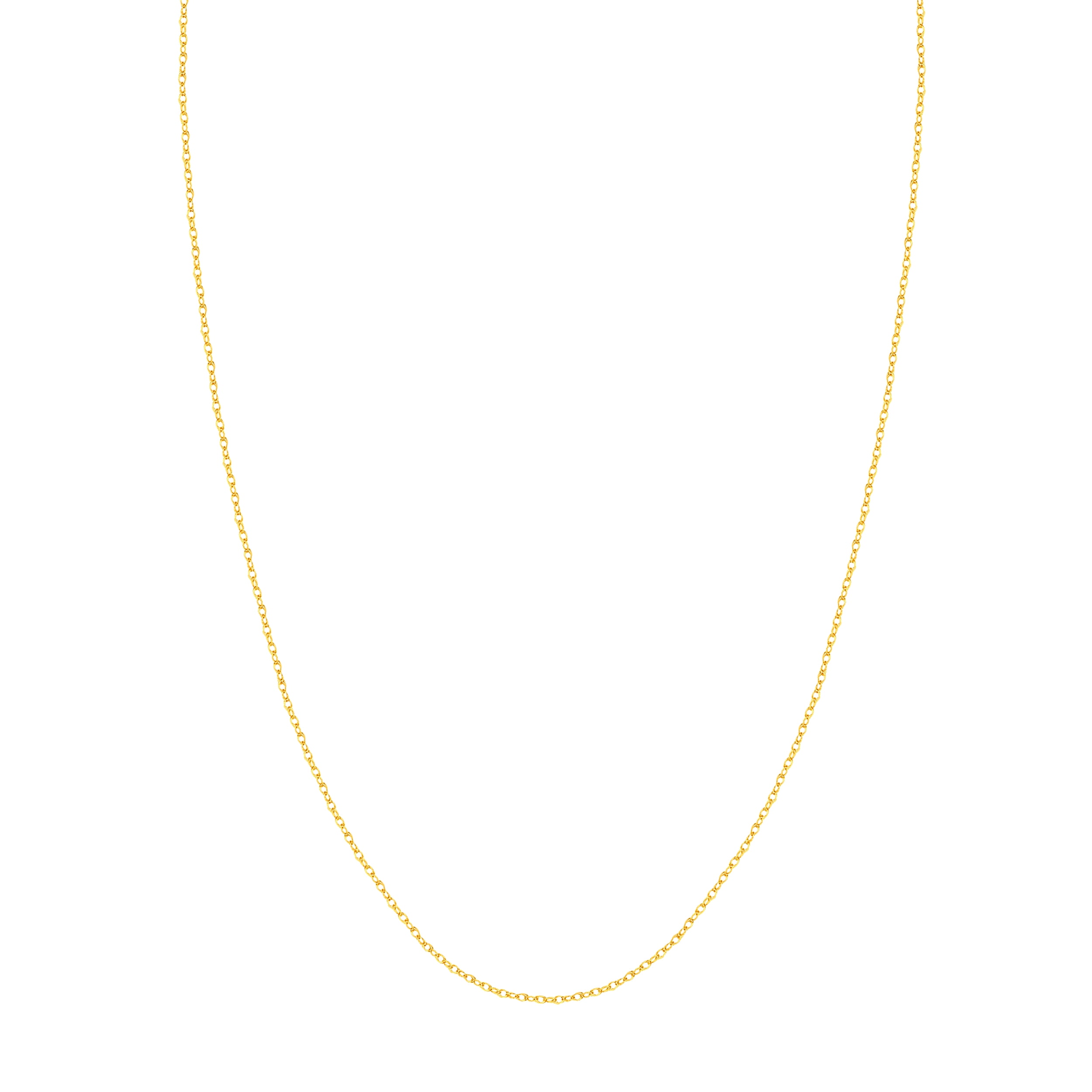 10K Yellow Gold 18" 1.20mm Replacement Rope Chain Necklace w/ 5.5mm Spring Ring - Women