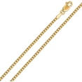 thumbnail image 1 of 10K Yellow Gold 1mm Box Pendant Chain, FREE Microfiber Cloth, Square Link Mens Womens Necklace, Giorgio Bergamo, 1 of 7