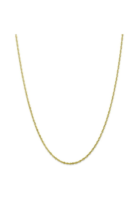 10K Yellow Gold 2.0mm Diamond Cut Extra-Lite Rope Chain 18 Inch