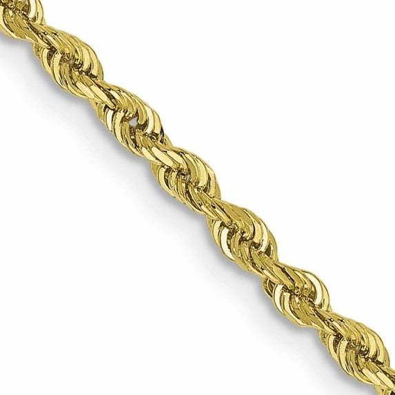 10K Yellow Gold 2.25mm D/C Quadruple Rope Chain (16 X 2.25) Made In Peru 10qt018-16
