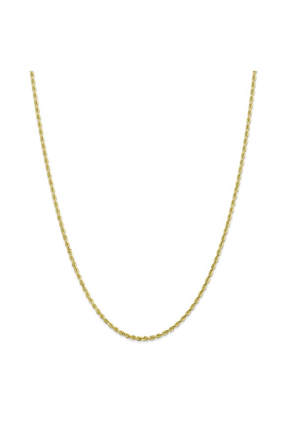 10K Yellow Gold 2.25mm Diamond Cut Quadruple Rope Chain 20 Inch