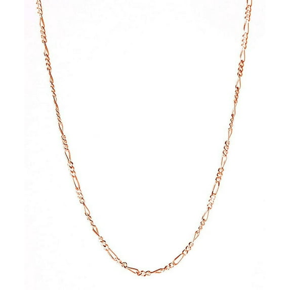 10K Yellow Gold 2.3mm Figaro 3+1 Link Chain Necklace -Multiple lengths And Colors-Made In Italy