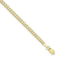 thumbnail image 1 of 10K Yellow Gold 2.4mm Flat Beveled Curb Chain Bracelet 7 Inch, 1 of 6