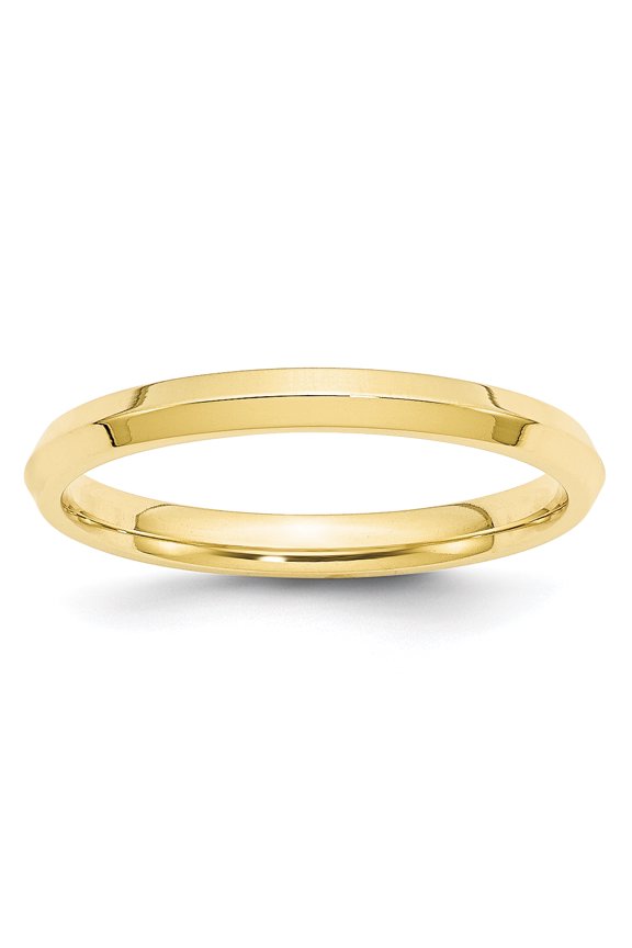 10K Yellow Gold 2.5mm Knife Edge Comfort Fit Band Ring Size 6.5